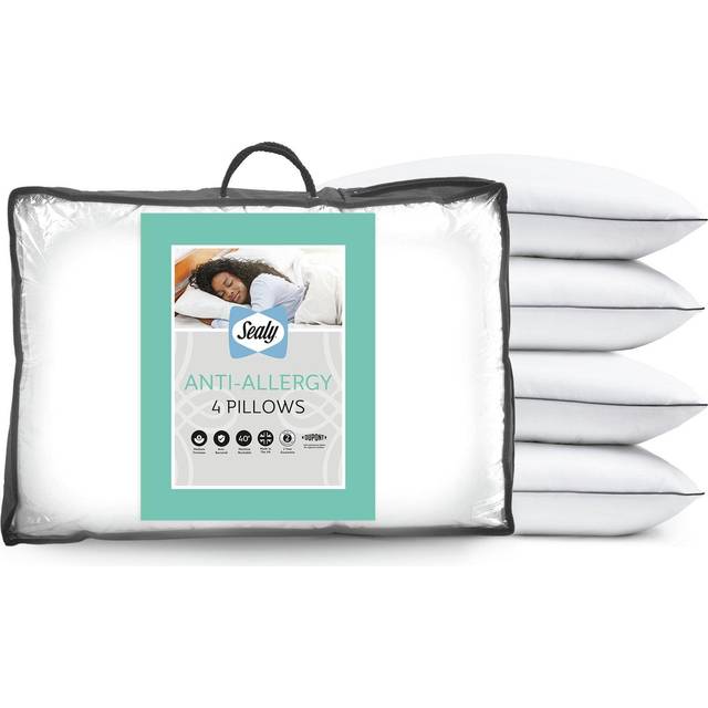 Sealy Anti Allergy Pack of 4 Pillows - White (Standard)