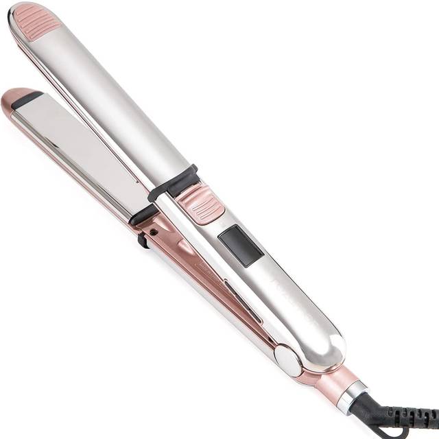 Rozamor Professional Hair Straighteners, Titanium Hair Straightener, Double Side 3D Floating Plates Fast Heating Flat Iron, Pink 2 in 1 Hair