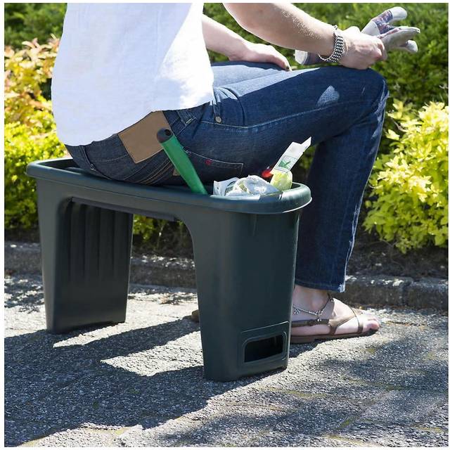 Nature Gardening Stool Kneeler Chair Seat Cushion 65.5x25x34 cm Green 6020308