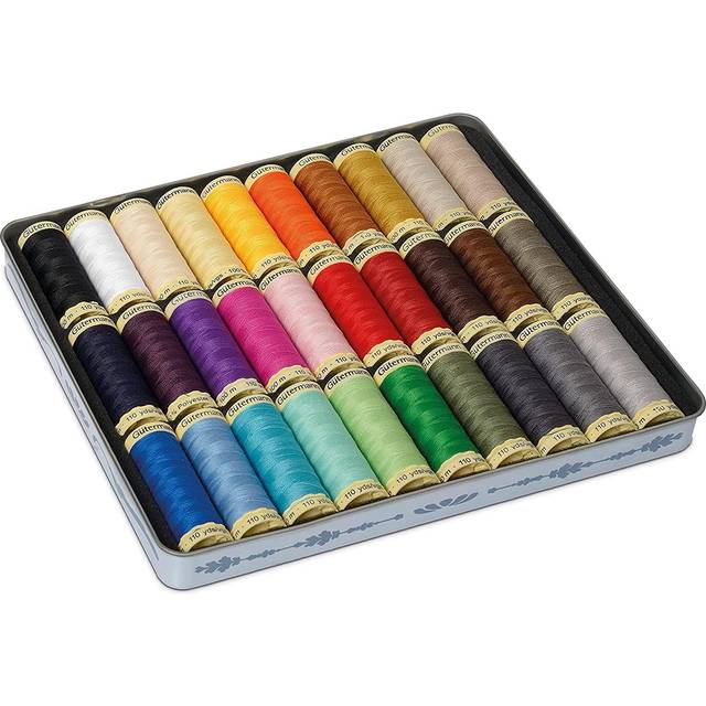 Gutermann Storage Tin: Nostalgic '1930': Sew-all: 30 X 100m: Assorted Shades