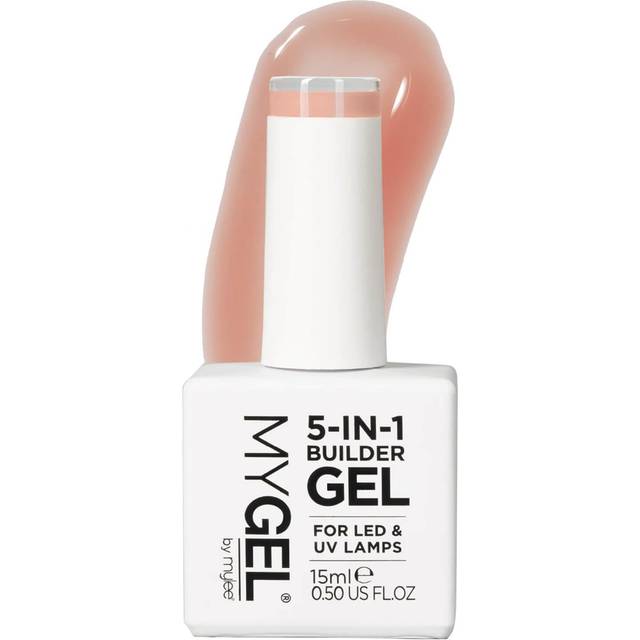 5 in 1 Builder Base Strengthening Gel 15ml, UV/LED Nail Polish Coat for Hard Strong Nails Tips & Extensions, For Art Decoration, Decals Jewels,