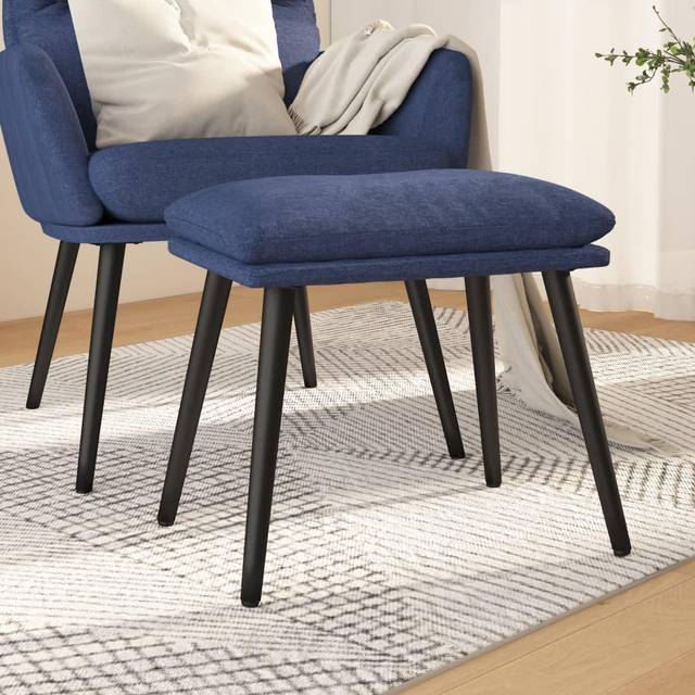 Fotpall gräddvit 45x29,5x35 cm tyg