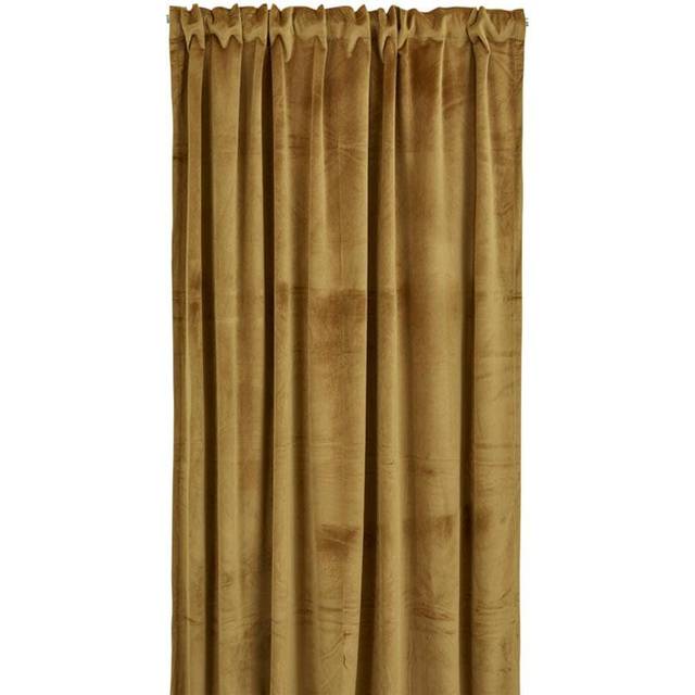 Anna sammetsgardin 1-pack, 140x280, Ockra
