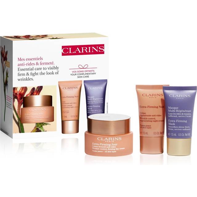 Clarins Extra-Firming 4 Piece Gift Set: Day Cream 50ml - Night Cream 15ml - Fac | TJ Hughes