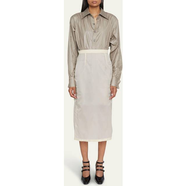 Maison Margiela Woman Midi skirt Cream Size 0 Polyamide - White