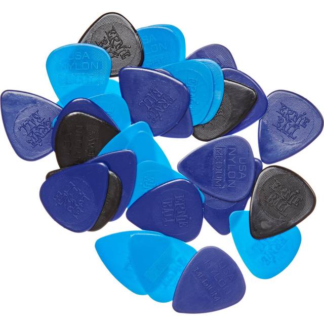 Ernie Ball Mixed Thickness Nylon Picks (Thin, Medium, Heavy) bag of 50