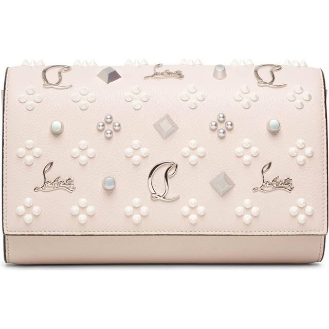 Christian Louboutin Womens Leche Paloma Loubinthesky Leather Clutch Bag 14x23x5.8cm - LECHE