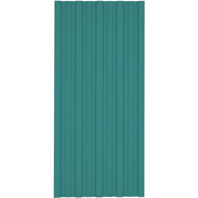 vidaXL Roof Panels 36 pcs Galvanised Steel Light Wood 100x45 cm - Light wood
