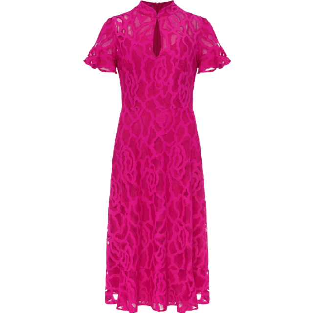Phase Eight Women's Lulu Lace Midi Dress - Magenta Pink - 6