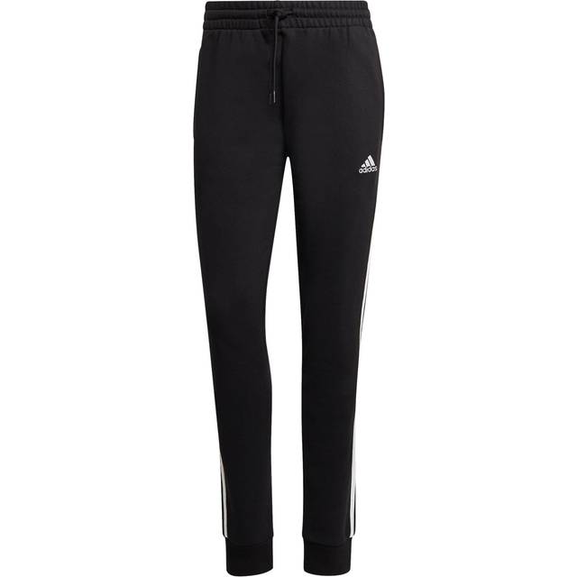 adidas Kvinnor Essentials 3-Stripes Mjukisbyxor, Black/White, S