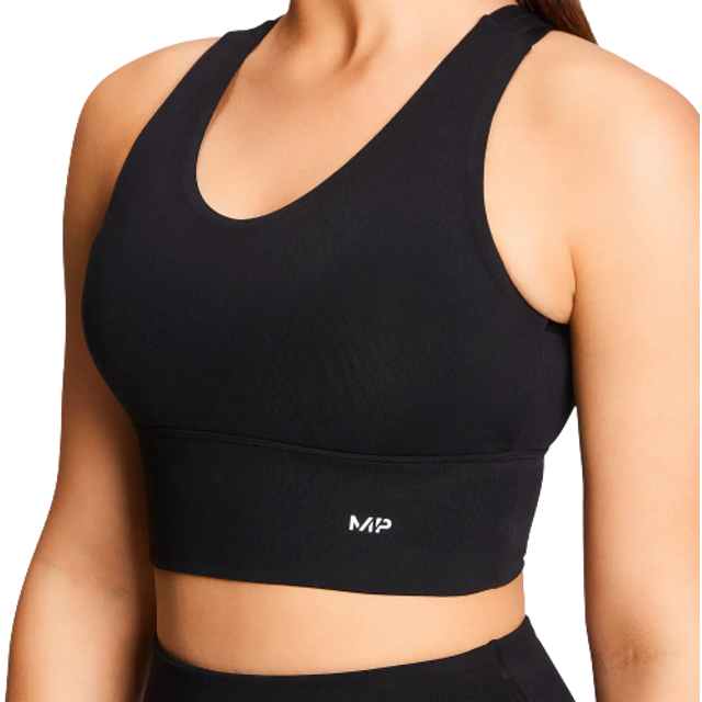 MP Women's Power Longline Sports Bra - Black - XXS