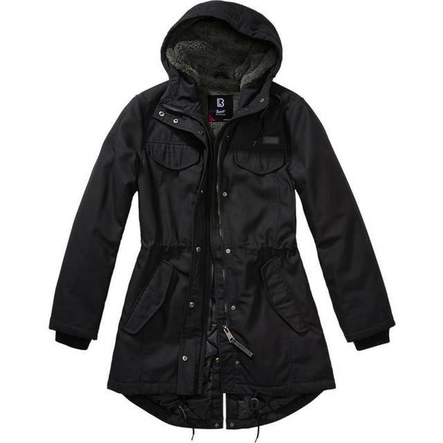 Brandit Marsh Lake Parka, textile jacket women , color: Black , size: XS