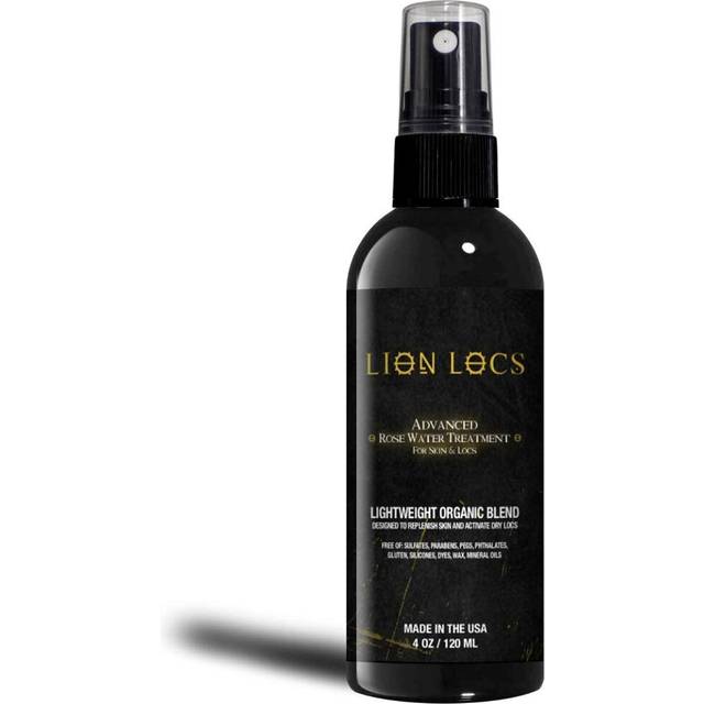Lion Locs Rosewater Spray for Dreads and Locs - Organic Vegan Conditioner with Aloe  Oils  Vitamins  and Glycerin
