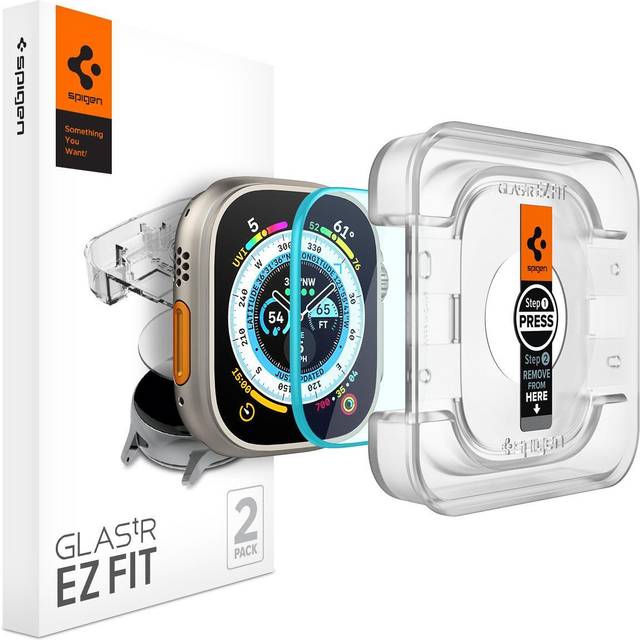 Spigen Glas.tR EZ Fit Tempered Glass for Apple Watch Ultra (49mm)-2 PCs