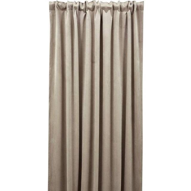 Anna Gardinlängd Sammet Beige