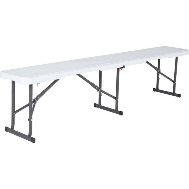 Lifetime 6-foot Fold-in-half Bench Light Commercial - White, White