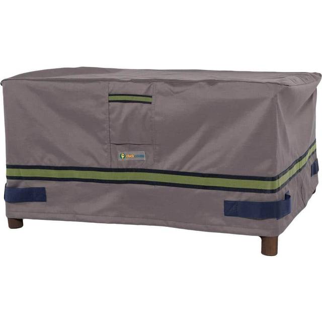 Duck Covers Soteria Waterproof 32 Inch Rectangular Patio Ottoman/Side Table Cover Outdoor Ottoman Cover