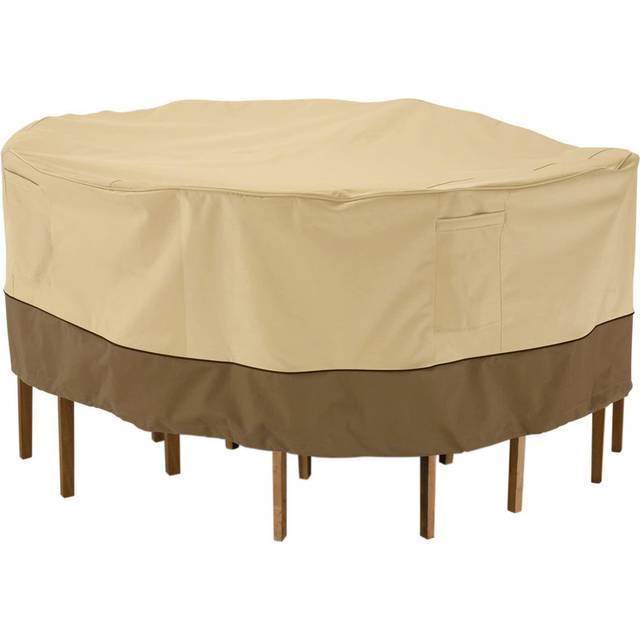 Classic Accessories 71922 Tall Patio Table and Chair Set Cover in Pebble/ Earth/ Bark
