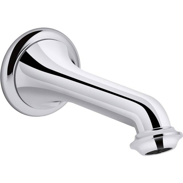 KOHLER K-72792-CP Artifacts Wall-Mount Bath Spout with Turned Design  Less Handles  Polished Chrome