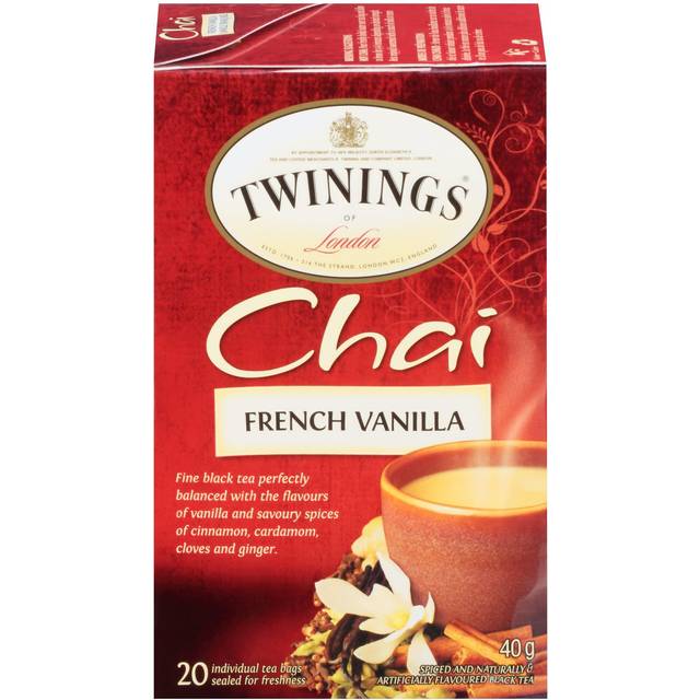 Twinings Chai Tea French Vanilla 20 Tea Bags