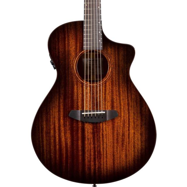 Breedlove Wildwood Pro Concert CE 6-String African Mahogany Acoustic Guitar (Right-Handed, Suede) in Brown