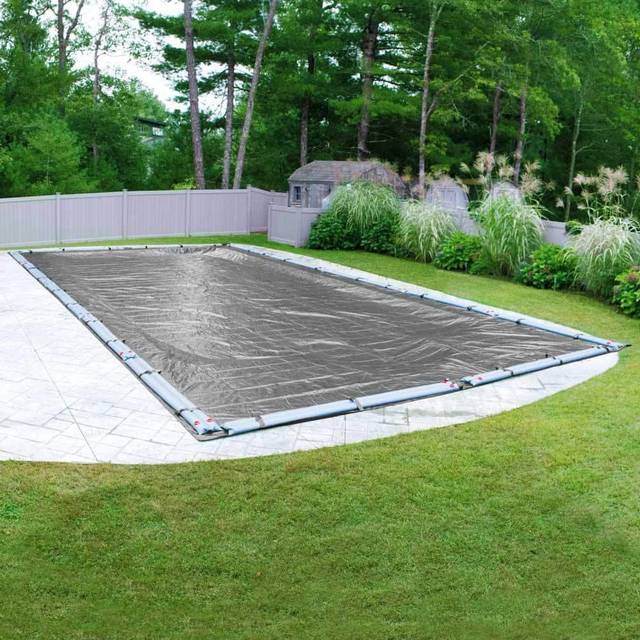Pool Mate 331224RPM Winter Pool Cover  Extra HeavyDuty Silver  12 x 24 ft Inground Pools