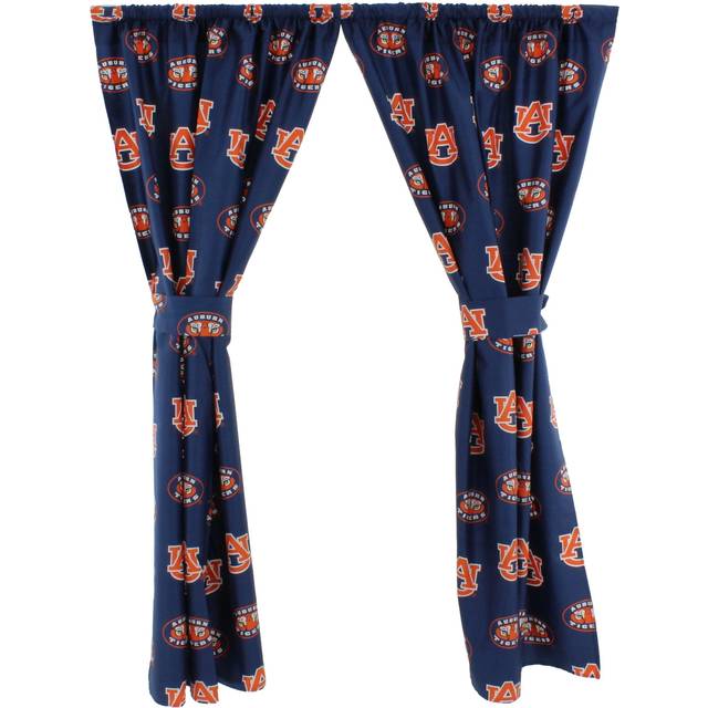 College Covers Everything Comfy Auburn Tigers Curtain Panel Set  2 Panels  2 Matching Tie Backs  42 inches wide by 63 inches lon
