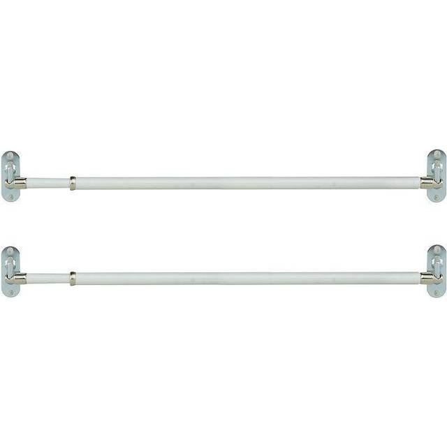 Rod Desyne Round Sash Rod  11-19 inch (Set of 2)  White