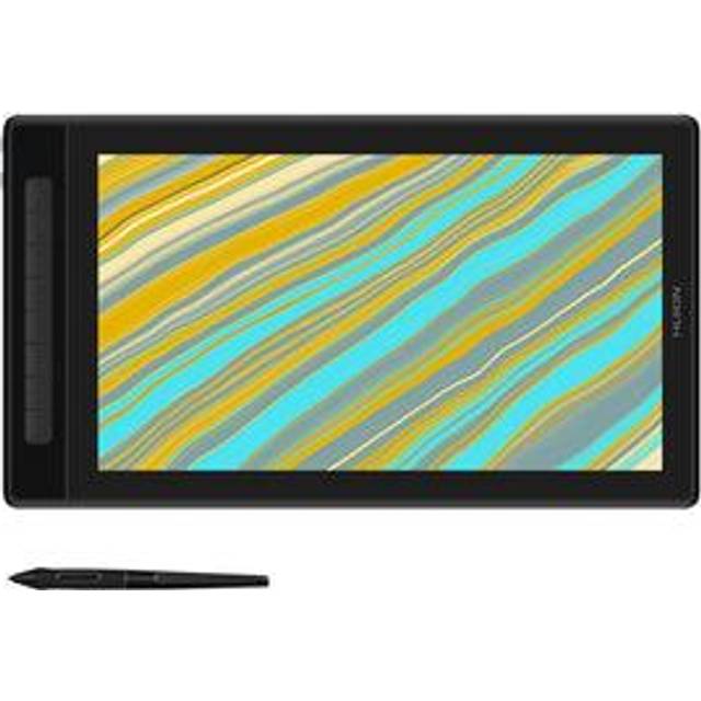 2022 HUION Kamvas Pro 16 2.5K QHD Grafisk ritplatta, 145% sRGB grafisk bildskärm Skärm QLED Full Laminering, Grafiska surfplattor med PW517 Batterifri stylus, 15.8 inch för Windows PC, Mac, Android