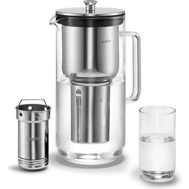 Aarke Purifier Water Filter Glass Pitcher, 1.18L, Clear