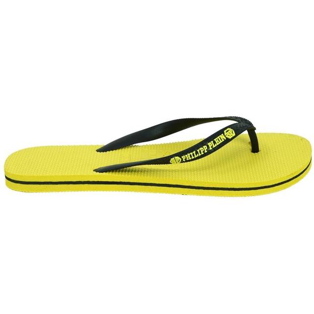 Brand Logo Yellow Flip Flops - 9