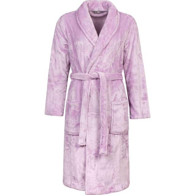 Women's 1 Pack SOCKSHOP Heat Holders Fleece Dressing Gown Orchid Bouquet XL - Pink