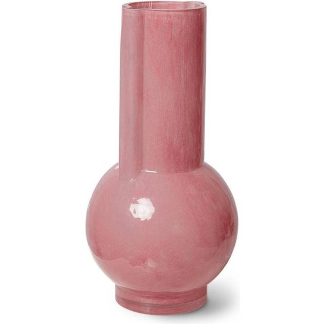 HKliving HK Living glasvas 25 cm Flamingo pink - Rosa