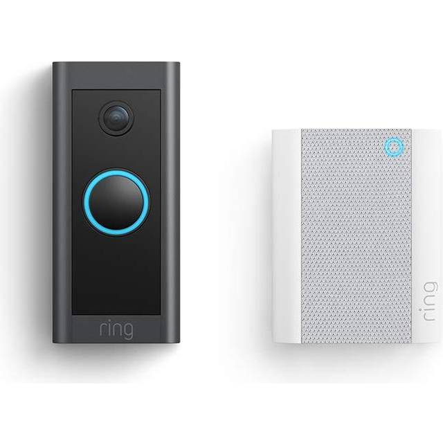 Ring Video Doorbell Wired with Ring Chime Doorbell + Chime