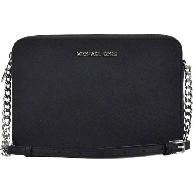 Michael Kors, Cross Body Bags, female, Black, ONE SIZE, Rectangular Chain and Leather Shoulder Bag