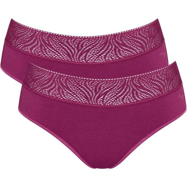 Sloggi Womens Period Pants Hipster Medium (2 Pack) - Red Cotton - Size X-Small