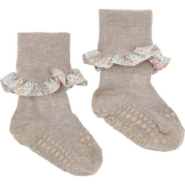 GoBabyGo Halkstrumpor med volang Sand/Katie/Millie Yellow