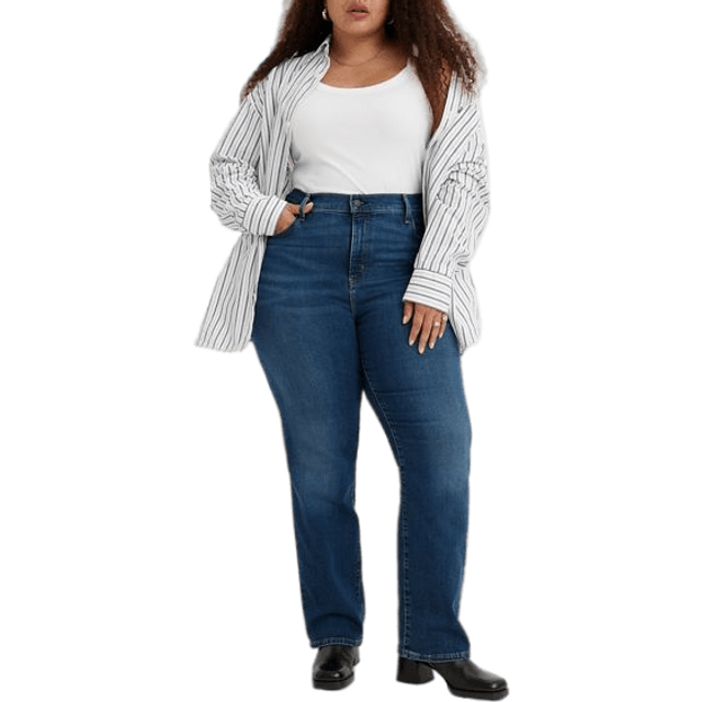 Plus Black 724™ Straight Stretch Jeans (16L)