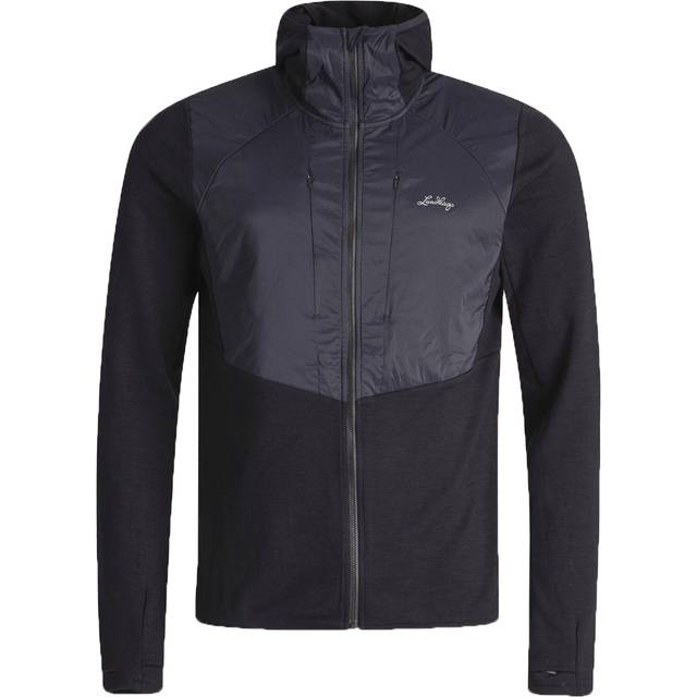 Lundhags Padje Merino Block Hoodie M Mellanlager Tröja Black, XXL (XXL)