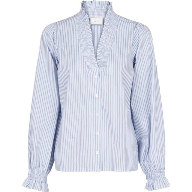 Neo Noir, Blusar & Skjortor , Dam, S, Bomull, Randig Skjorta Brielle Snygg Blus
