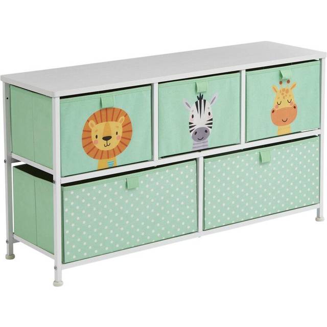 Liberty House Toys Kids Jungle 5 Drawer Storage Chest - 55 x 100 x 300cm