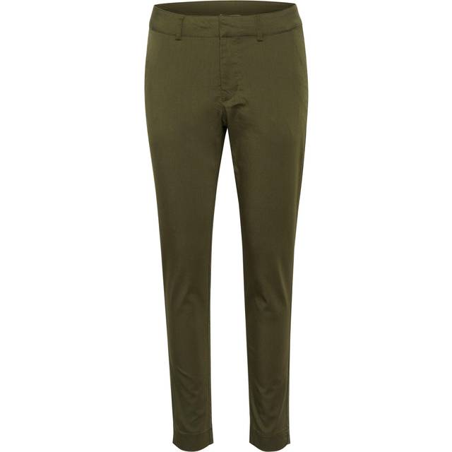 Women's 7/8 chino Trousers KAFFE Lea - Vert