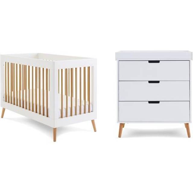 OBaby Maya Mini 2 Piece Room Set - White/Natural