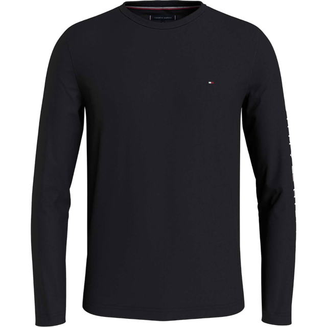 TOMMY HILFIGER Tommy Logo Long Sleeve Tee |Marinblå |S