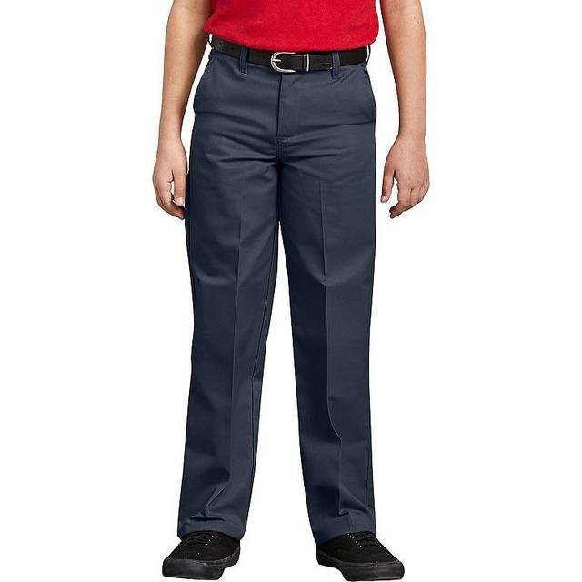 Dickies Big Boys' Flex Waist Flat Front Pant  Dark Navy  16 Husky