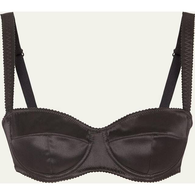 Black Silk Stretch Balconette Brassiere Underwear - IT2 | S