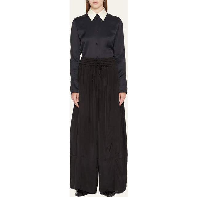 Jil Sander, Straight Trousers, female, Black, XS, Creased Trousers