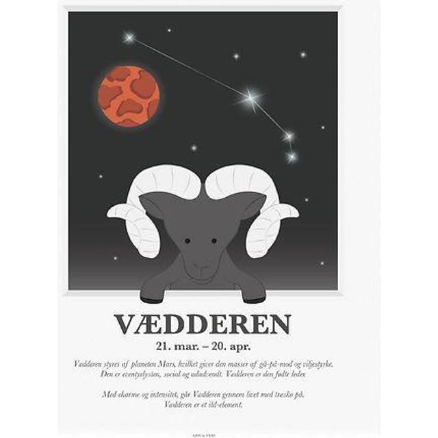 Kids by Friis Affisch - Zodiac - Aries - Kids by Friis - One Size - Affisch