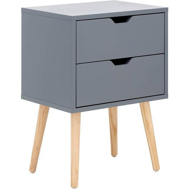 GFW Nyborg Pair Of Two Drawer Bedside Tables Nightshadow, Blue
