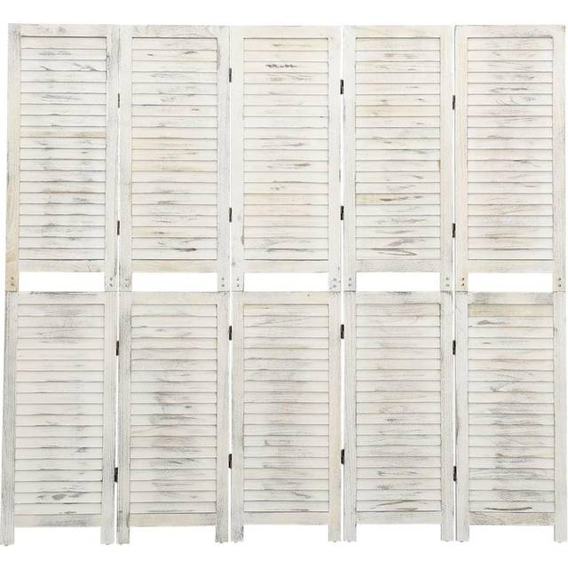 (178.5 x 166 cm) vidaXL 4-Panel Room Divider Cream Wood Fabric Home Folding Screen Multi Sizes